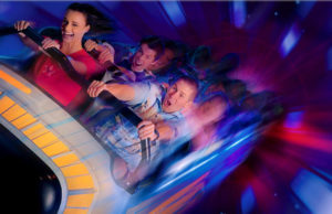 Image of Space Mountain riders at Disneyland