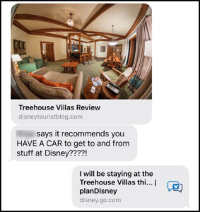 Do you need to rent a car if you're staying at Disney's Treehouse Villas?